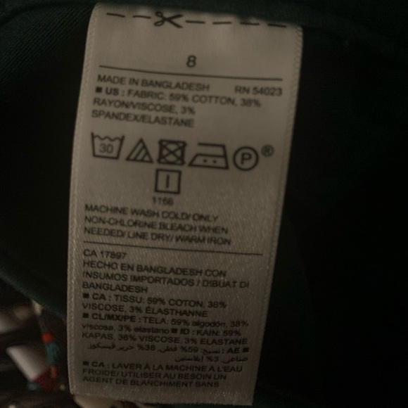 Old navy teal pixie pants size 8 - Picture 6 of 6